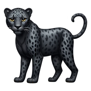 Black Leopard with black spots  sticker