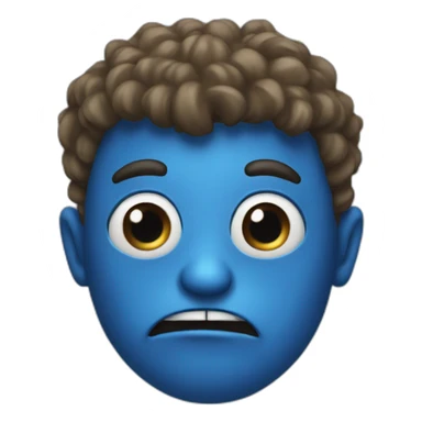 blue serious monster leader sticker