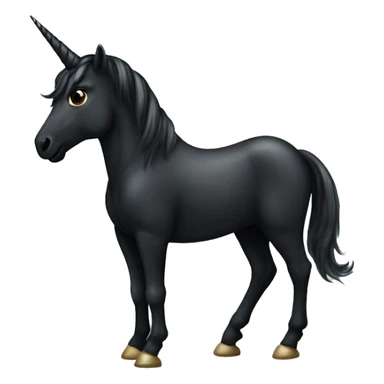 Black unicorn  sticker