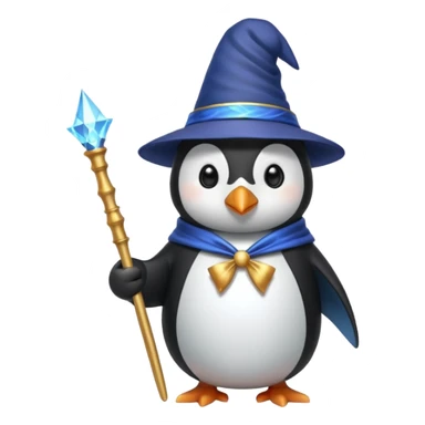 Wizard penguin sticker
