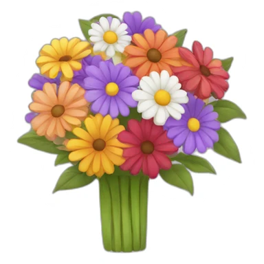 flowers bouquet company logo sticker