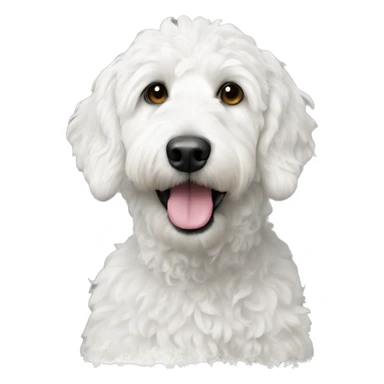 White labrodoodle sticker