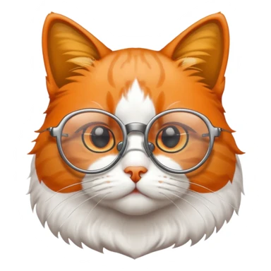 Cat wear a glasses sticker