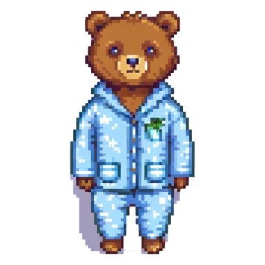 bear in pajamas sticker