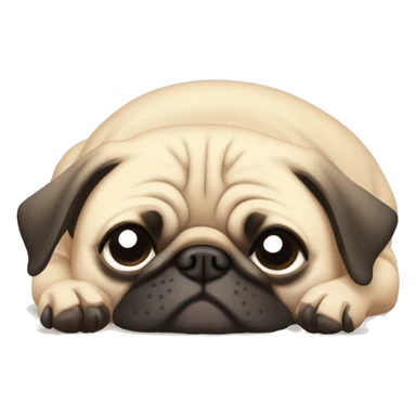 pug sleeping sticker