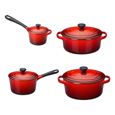 dark red le creuset sticker