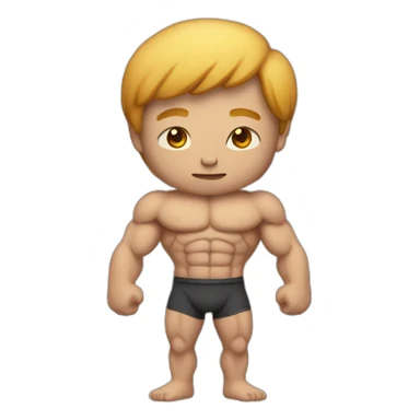 muscles no skin sticker