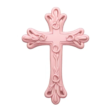 Light Pink detailed cross sticker