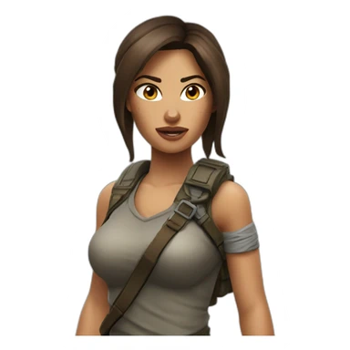lara croft sticker