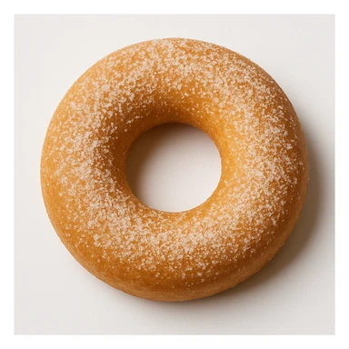 ciambella, classic Italian donut, golden brown, sugar dusted, appetizing, on a white background sticker