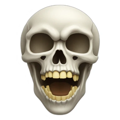 skull mouth open sticker