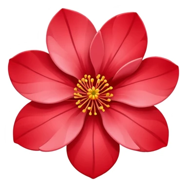 Red sakura sticker
