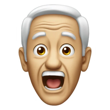 an old man yelling sticker