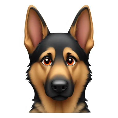Red and black German shepherd sticker