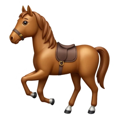 Horse standing 3D emoji sticker