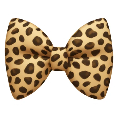Leopard bow sticker