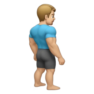 Caucasian Muscularmale large round butt sticker
