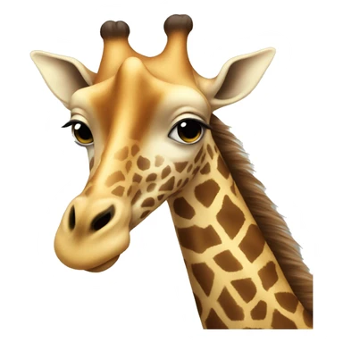 Giraffe with long hair like a woman  sticker
