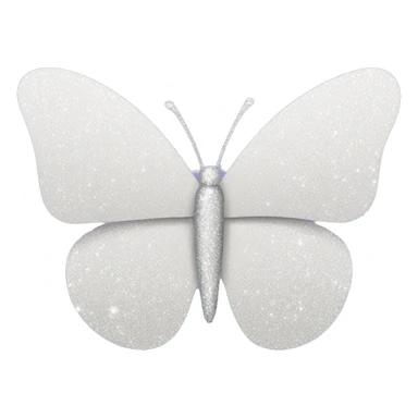 white glitter butterfly sticker