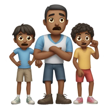 Dad frustrated with his kids sticker