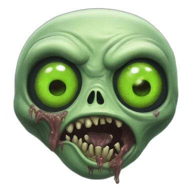 Alien and zombie combined sticker