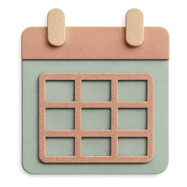 soft pastel cozy calendar box for bullet journal sticker