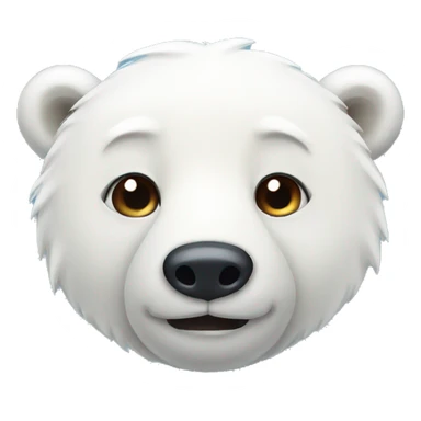 cute polar bear head sticker