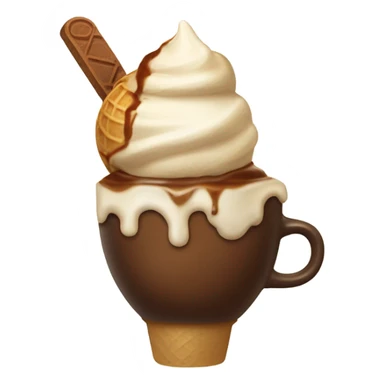 ice cream with coffee sticker