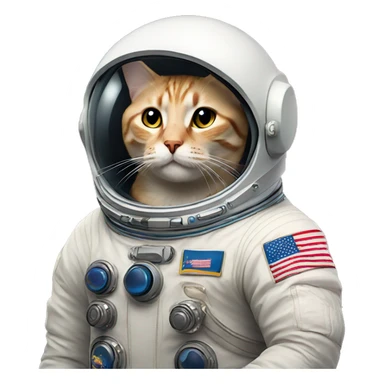 Cat astronaut sticker