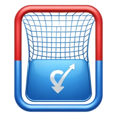  “Goal” sign blue (#00A3E0) and red (#F9423A)  sticker