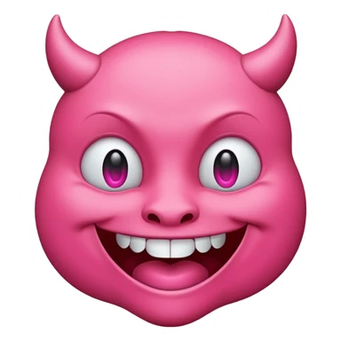 Devil emoji but pink 😈 sticker