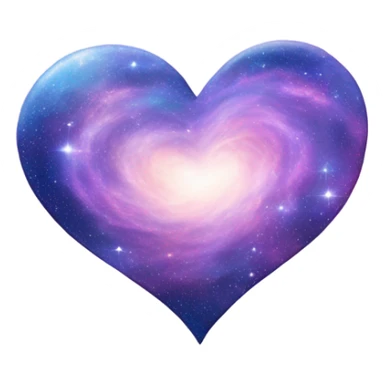 Pastel purple blue galaxy heart  sticker