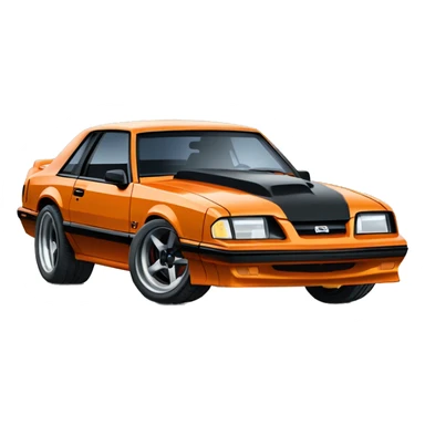 Fox body mustang on rims sticker
