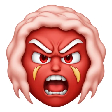 very angry and mad enraged fuming foaming at the mouth emoji  sticker