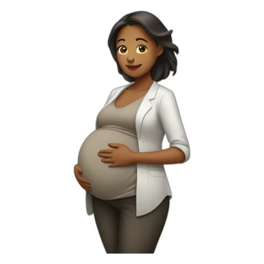 Pregnant working woman sticker