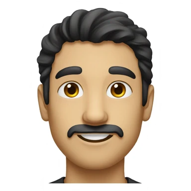 guys with long nose and long black hair sticker