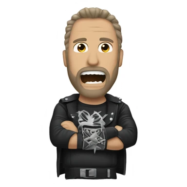 La palabra Valente con la tipografía de metallica sticker