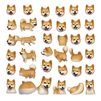 cute spin emoji for shiba dog, it should rotate sticker