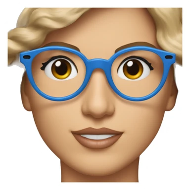 Taylor swift blue glasses with George Clooney  sticker