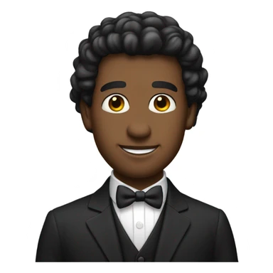 Fat man in black suit sticker