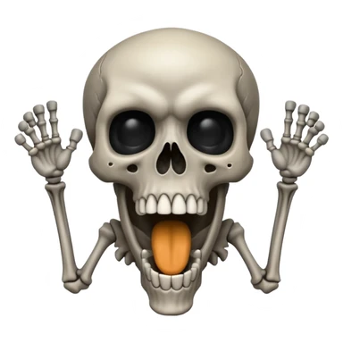 Raging skeleton sticker