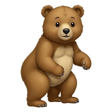 Un oso parado en 2 patas de lado sticker