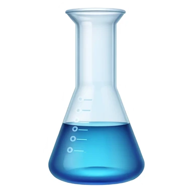 Lab beaker blue sticker