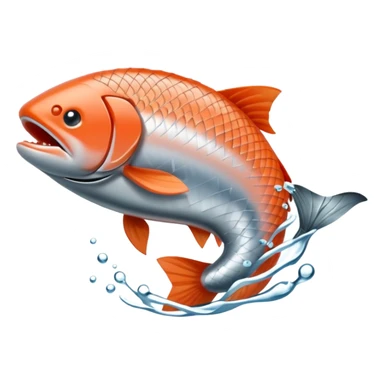 salmon flopping around sticker