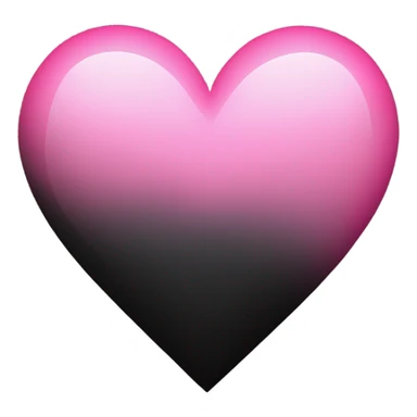 Pink heart fading into black sticker