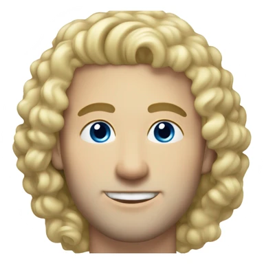 3/4 profile light curl blonde 30yo man blue eyed pale skin sticker