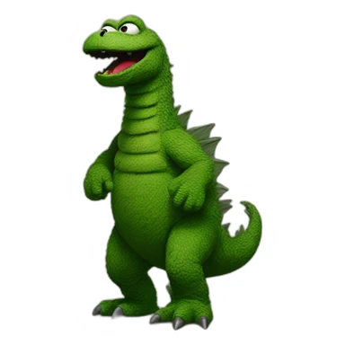 sesame street godzilla sticker