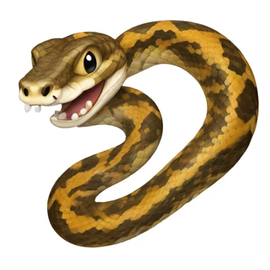 python snake logo but like the hankey emoji sticker