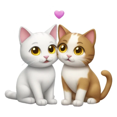 Two cats in love  sticker