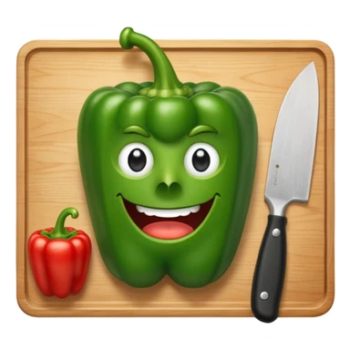 cutting pepper sticker